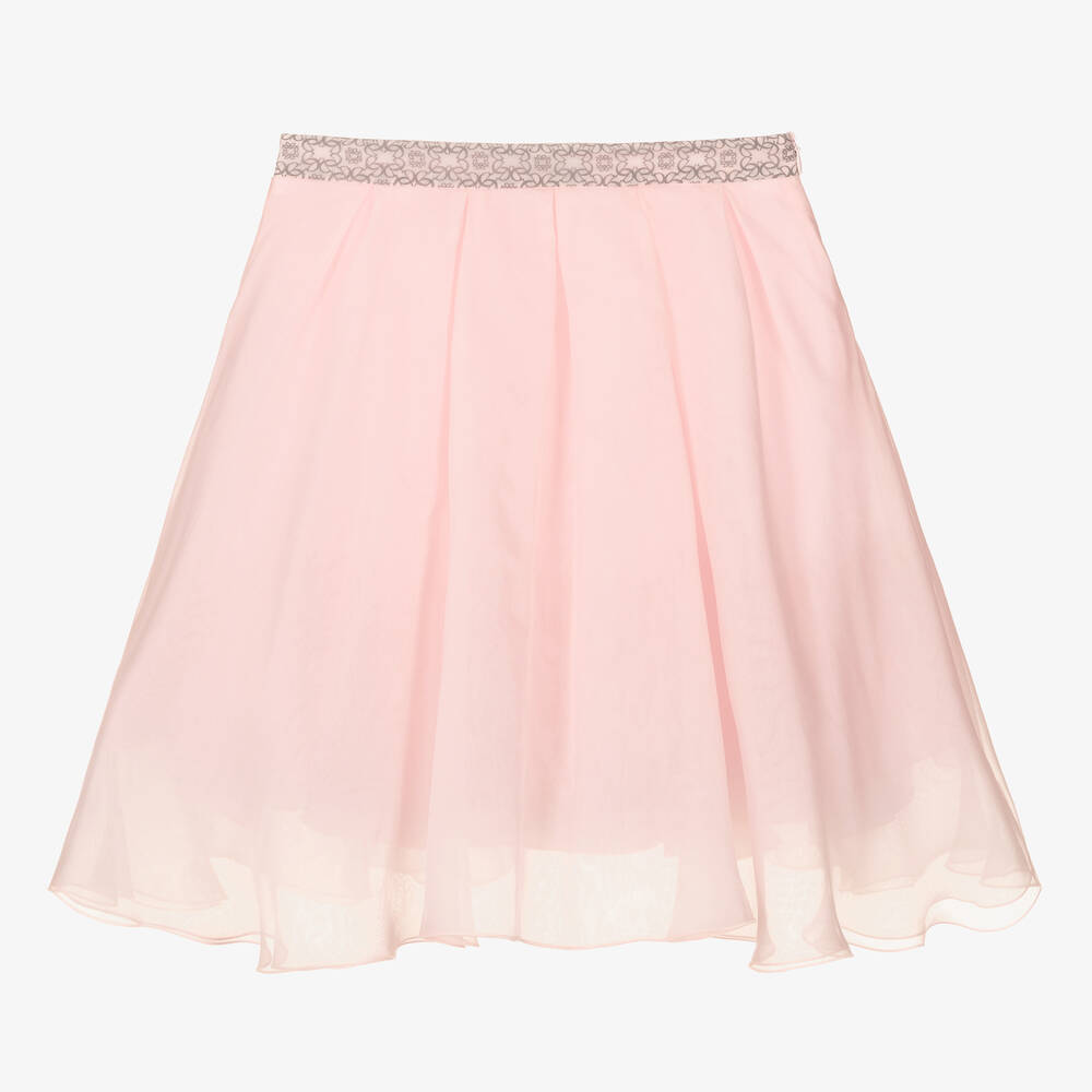 Elie Saab - Розовая юбка из шелковой органзы | Childrensalon