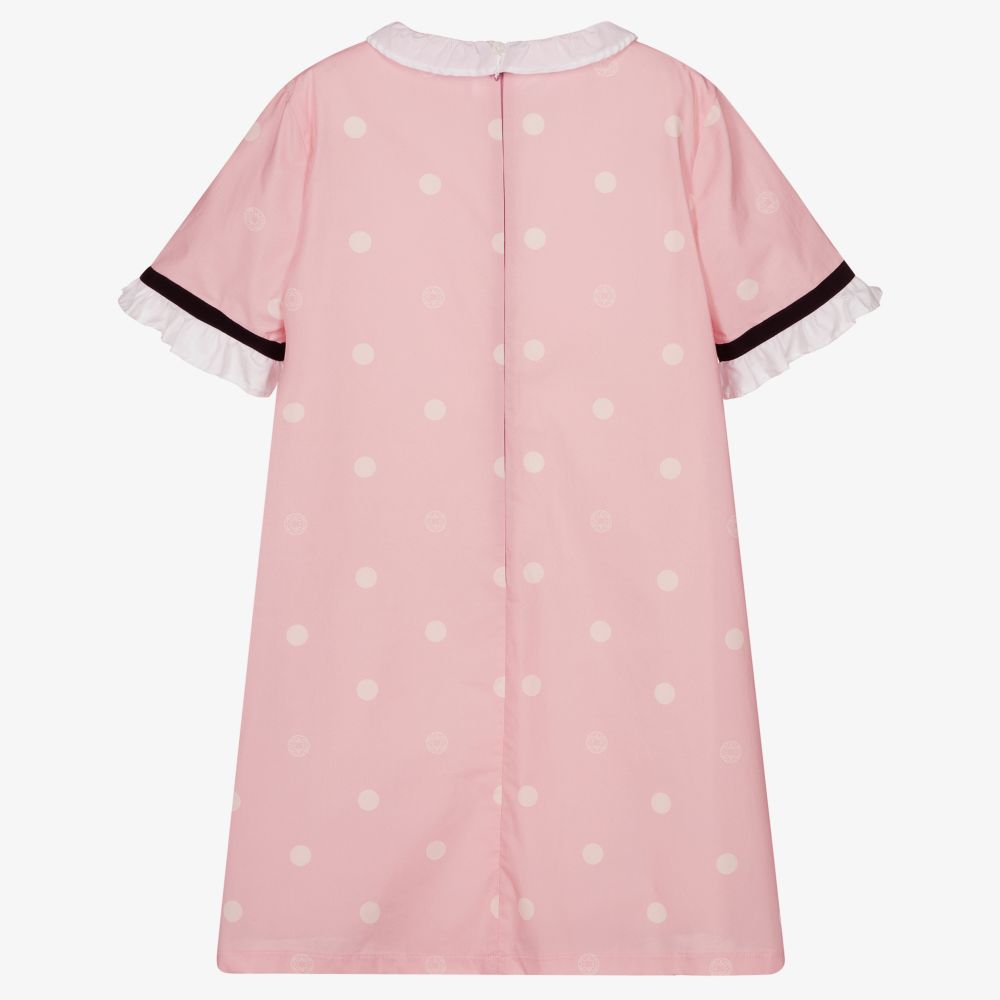 Elie Saab-Teen Girls Pink Spotted Dress | Childrensalon Outlet