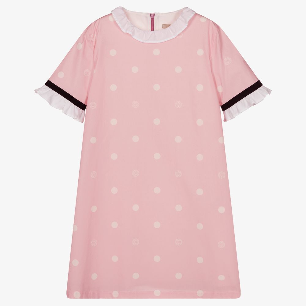 Elie Saab - Teen Girls Pink Spotted Dress | Childrensalon