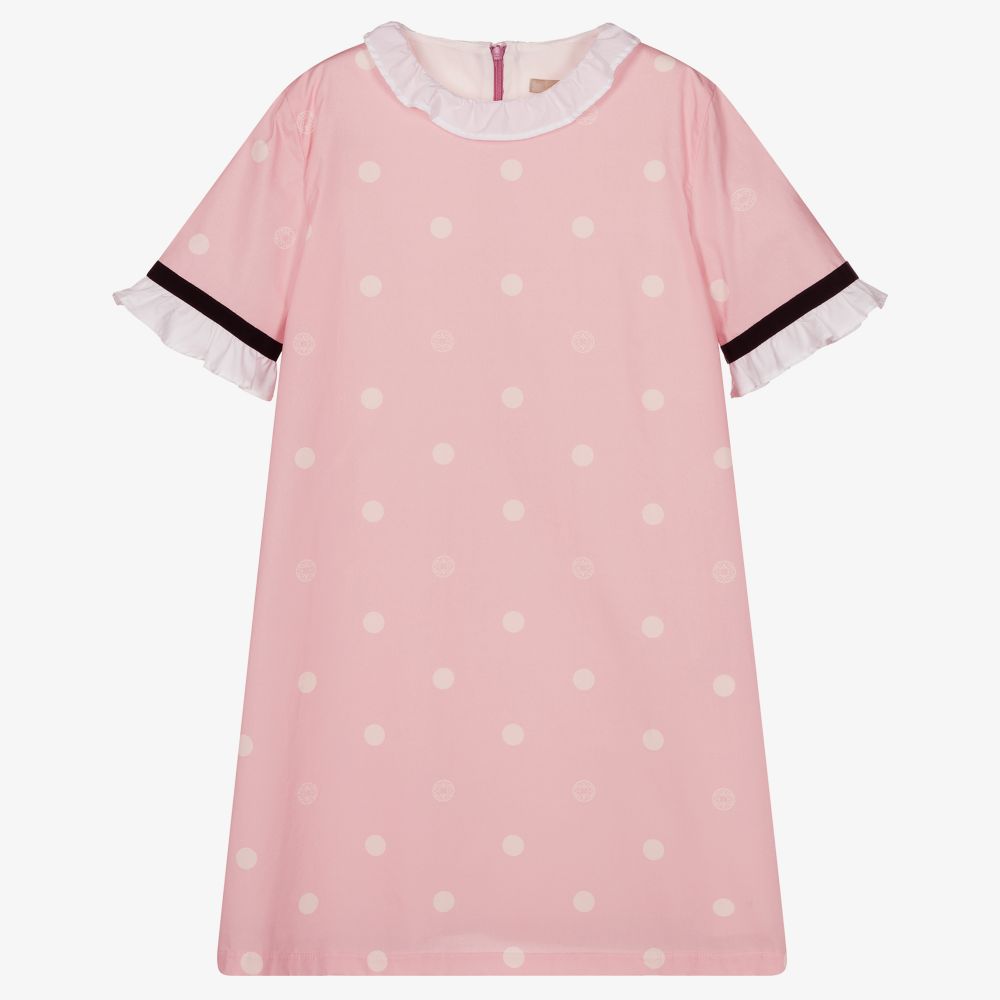 Elie Saab - Robe rose à pois Ado | Childrensalon