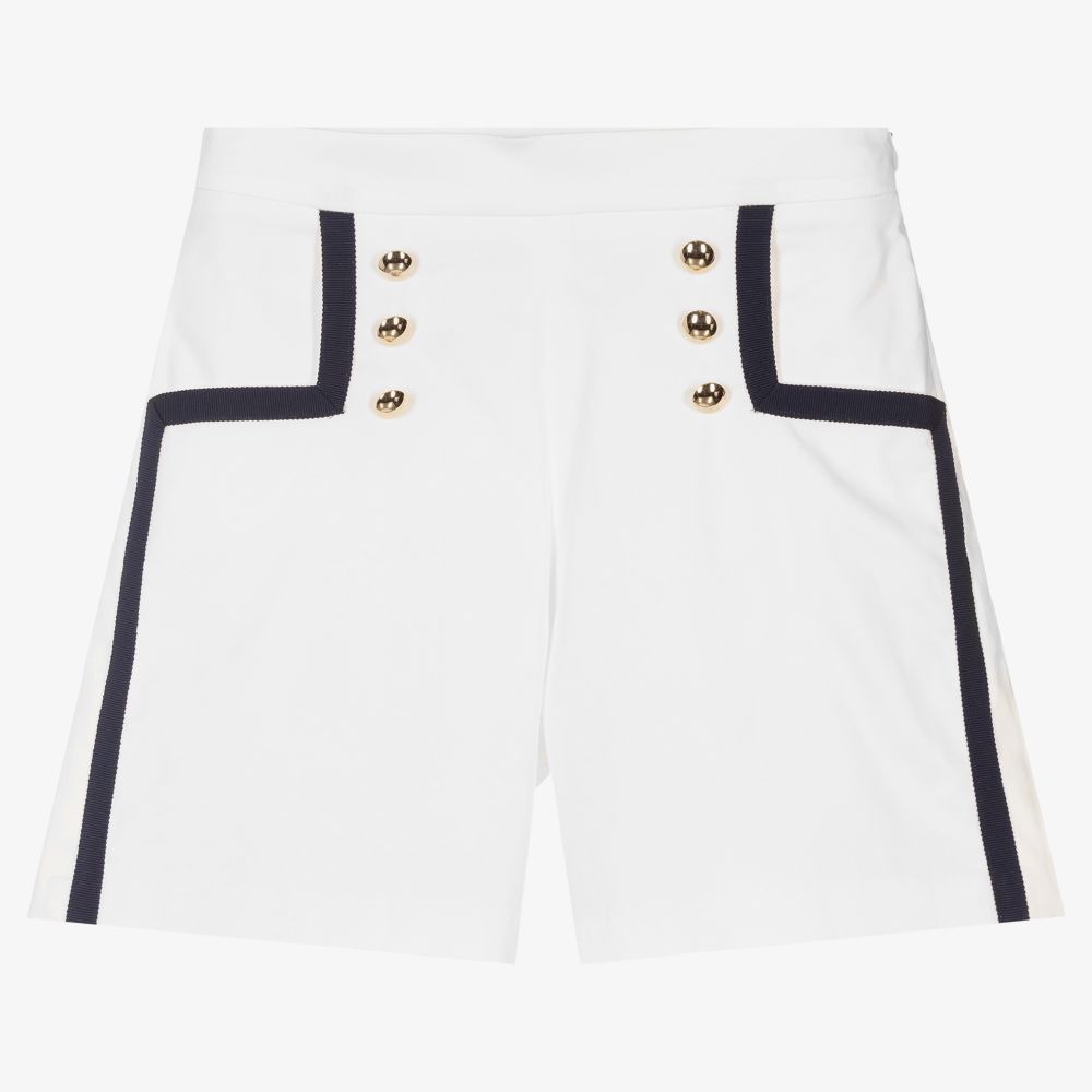 Elie Saab - Short blanc en coton Ado | Childrensalon