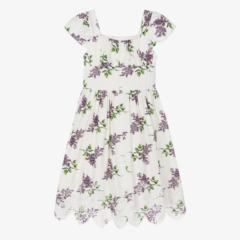 Elie Saab-Teen Girls White Floral Dress | Childrensalon Outlet