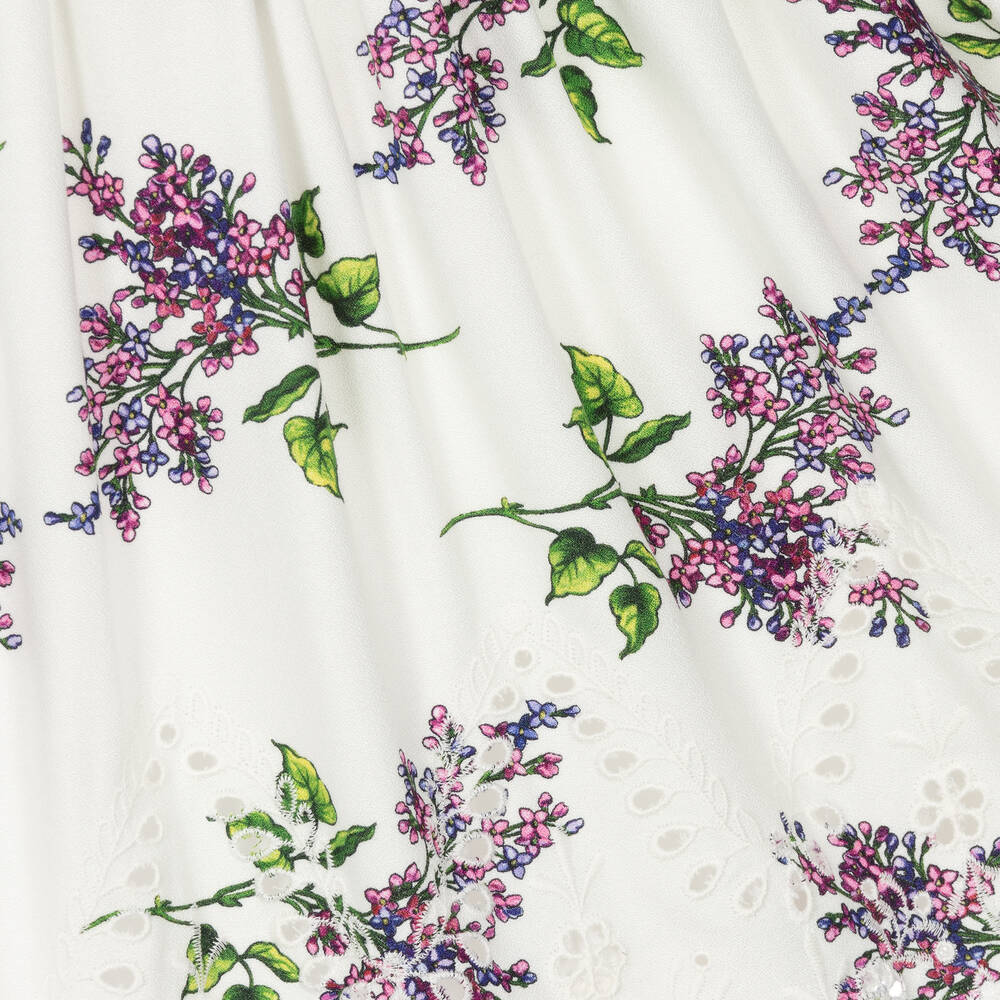 Elie Saab-Teen Girls White Floral Dress | Childrensalon Outlet