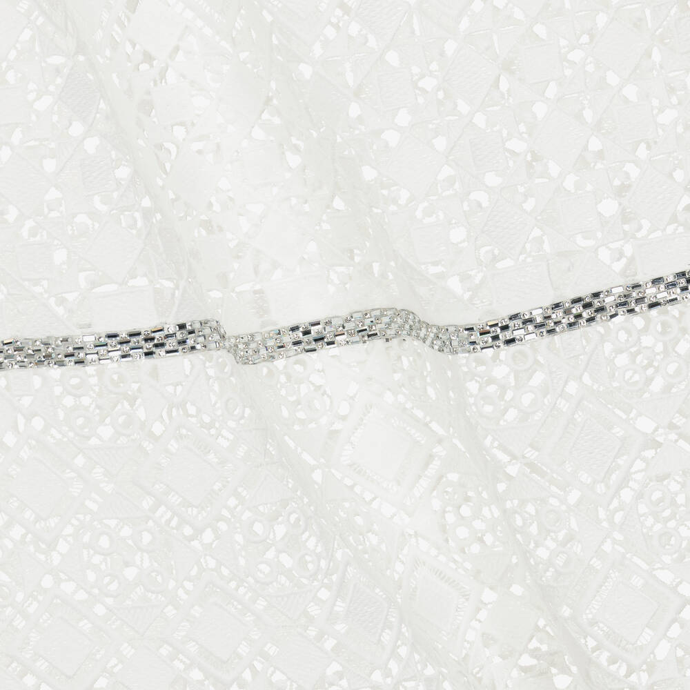 Elie Saab-Teen Girls White Guipure Lace Dress | Childrensalon Outlet