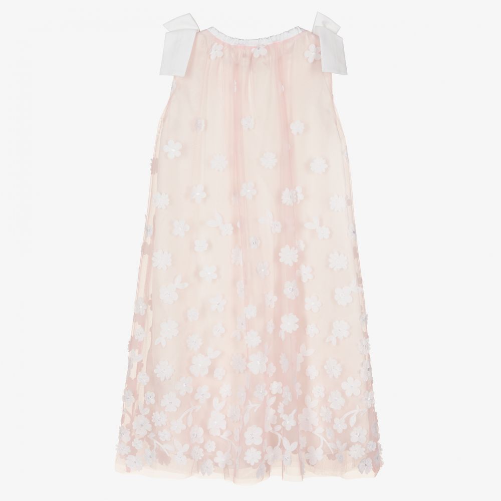 Elie Saab-Teen Pink Floral Tulle Dress | Childrensalon Outlet