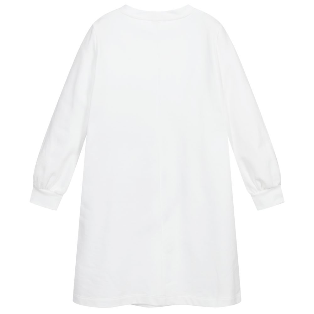 Elie Saab-Teen White Logo Dress | Childrensalon Outlet