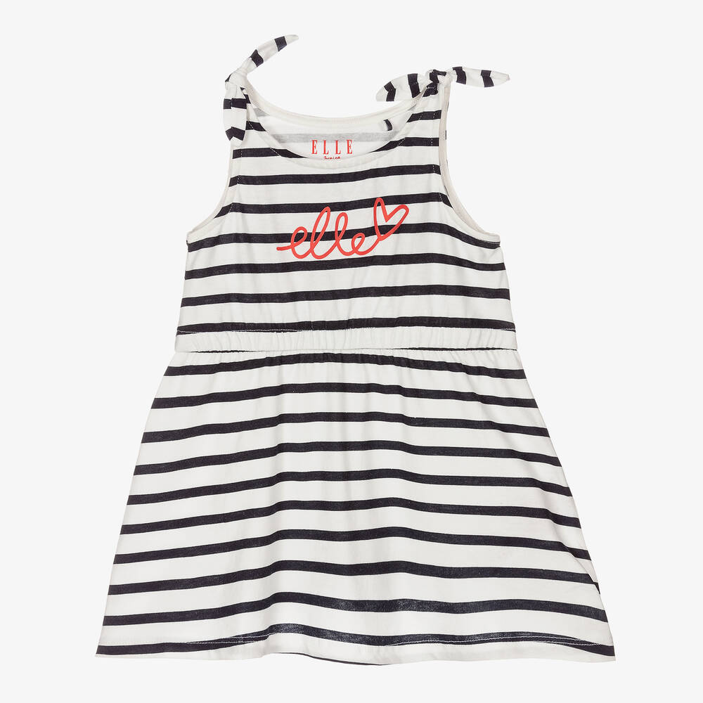 Elle - Blue & White Striped Dress | Childrensalon
