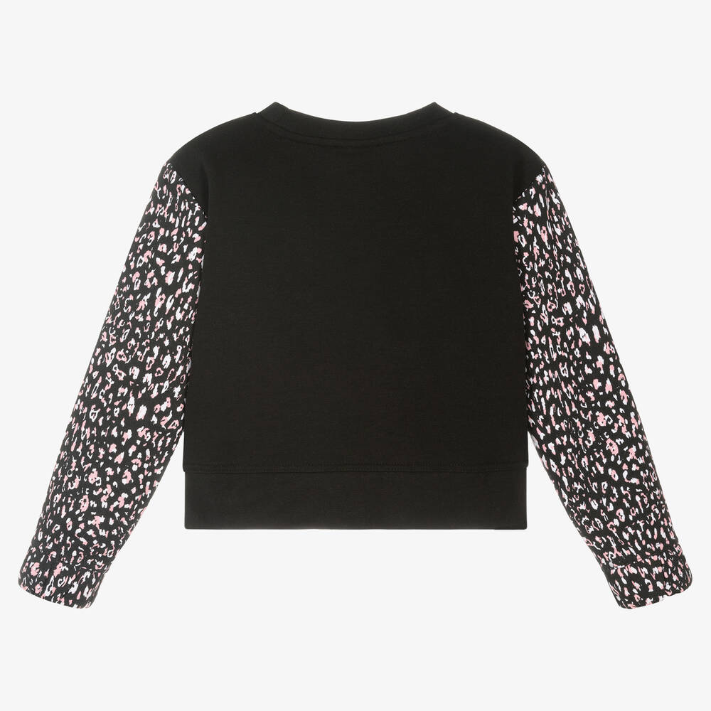 Elle-Girls Black Cotton Sweatshirt | Childrensalon Outlet