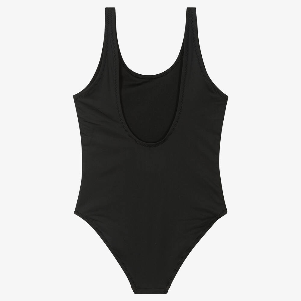 Elle-Girls Black Logo Swimsuit | Childrensalon Outlet
