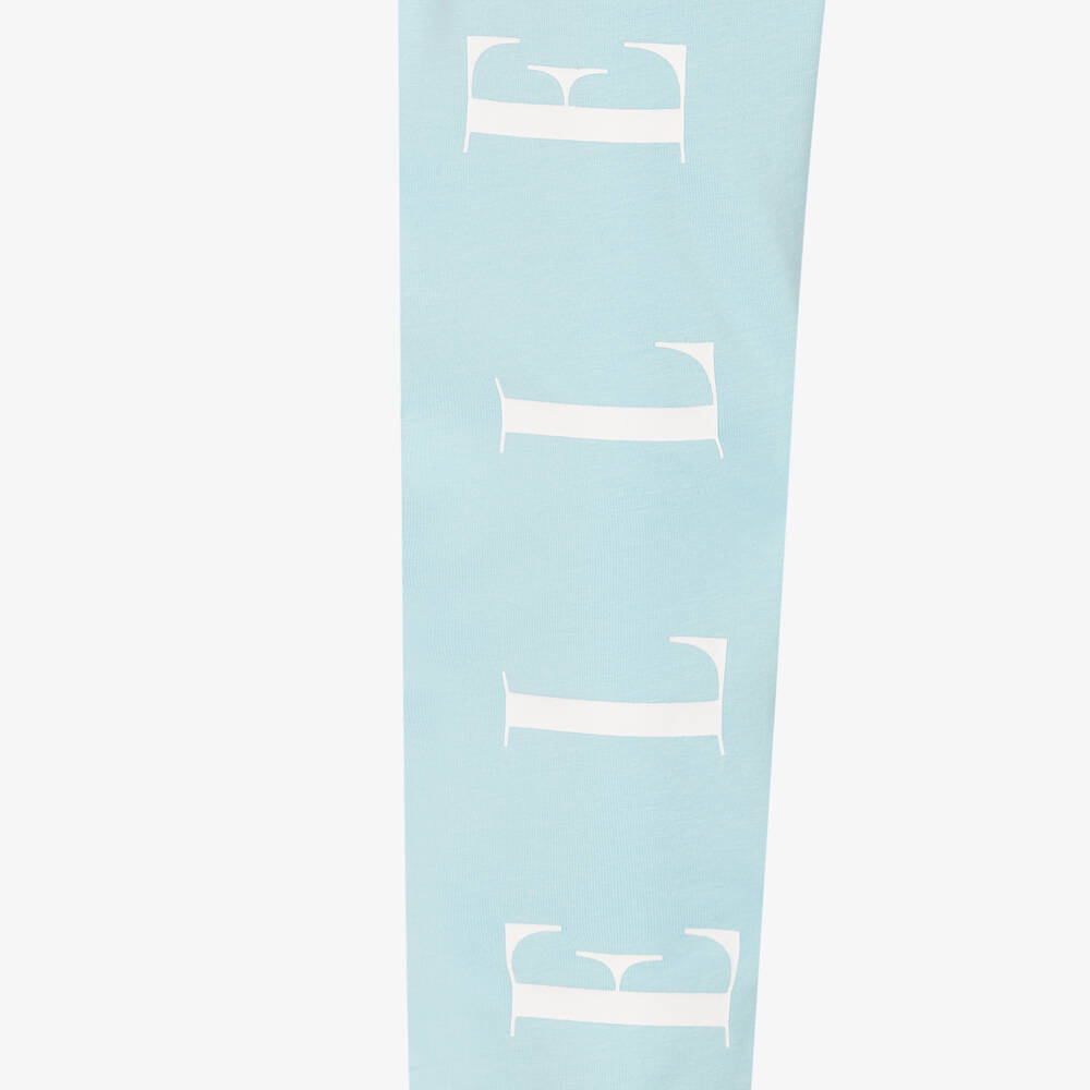 Elle-Girls Blue Cotton Leggings | Childrensalon Outlet
