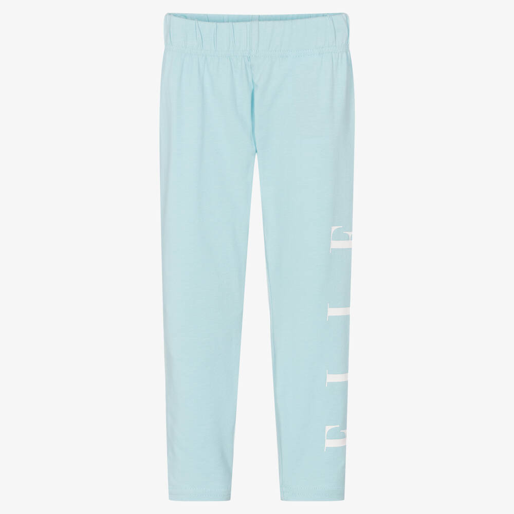 Elle-Girls Blue Cotton Leggings | Childrensalon Outlet