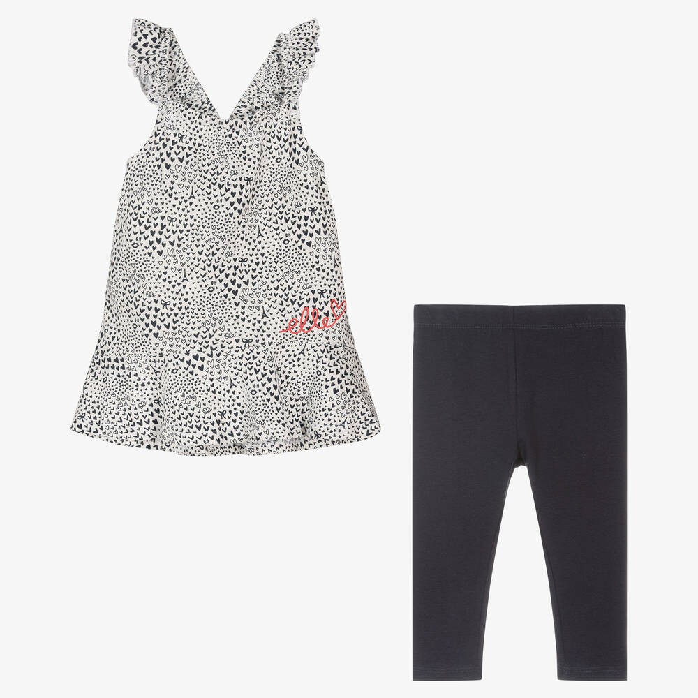 إيل-Girls Blue Dress & Legging Set | Childrensalon Outlet