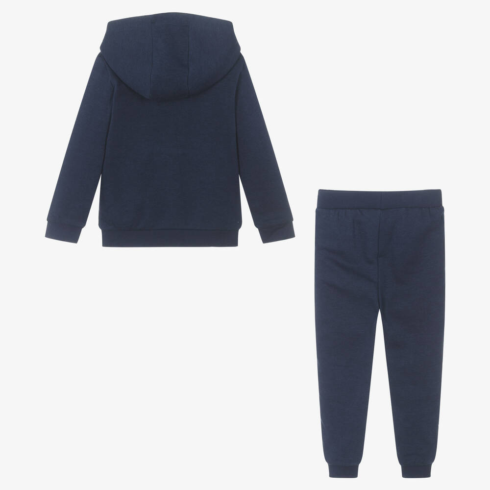 Girls navy blue tracksuit cheap