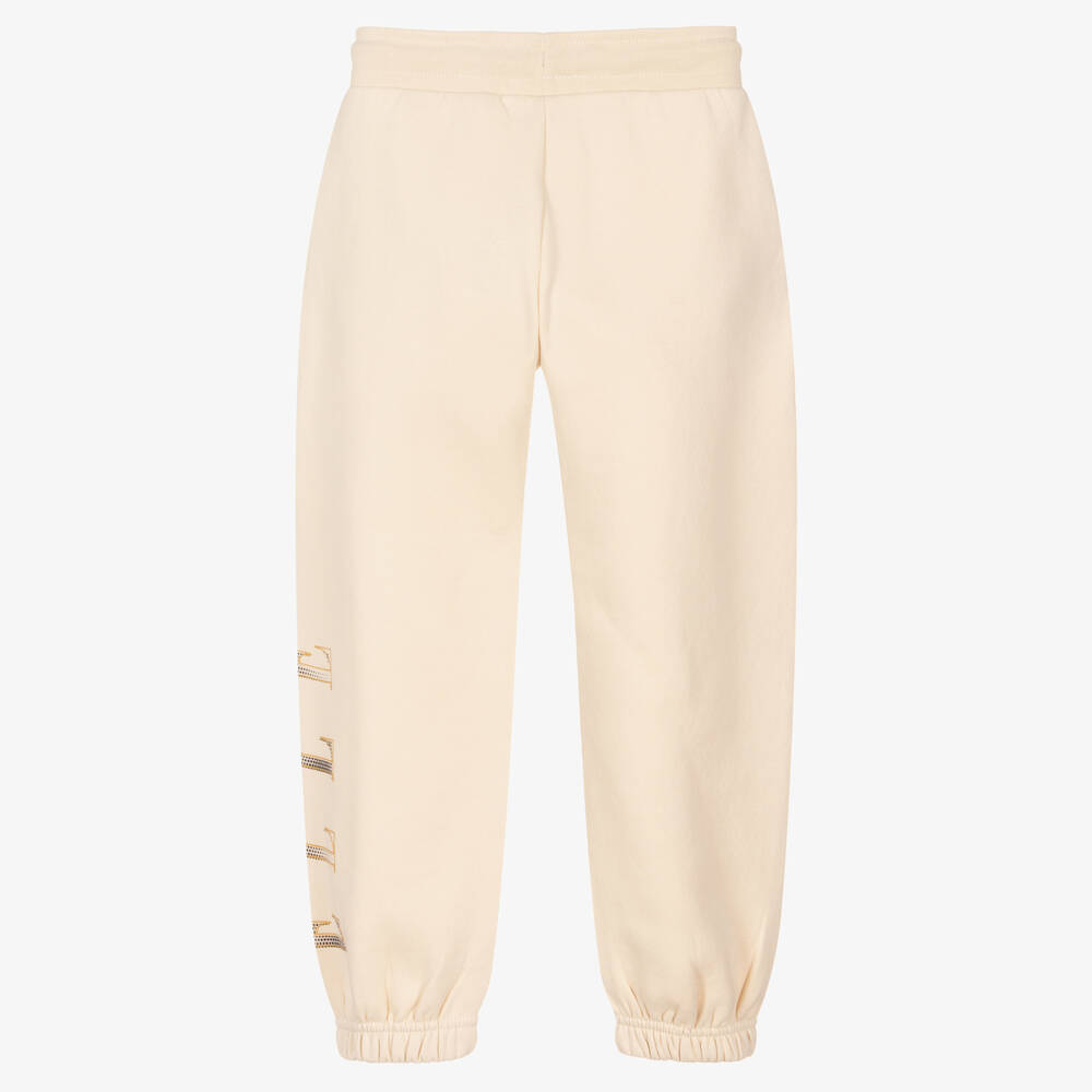إيل-Girls Ivory Logo Joggers | Childrensalon Outlet