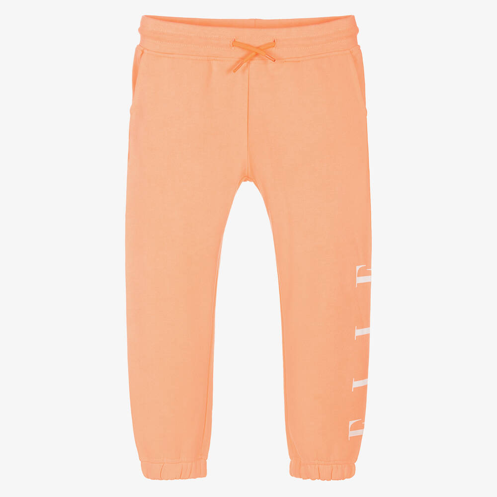 Elle - Girls Orange Cotton Joggers | Childrensalon