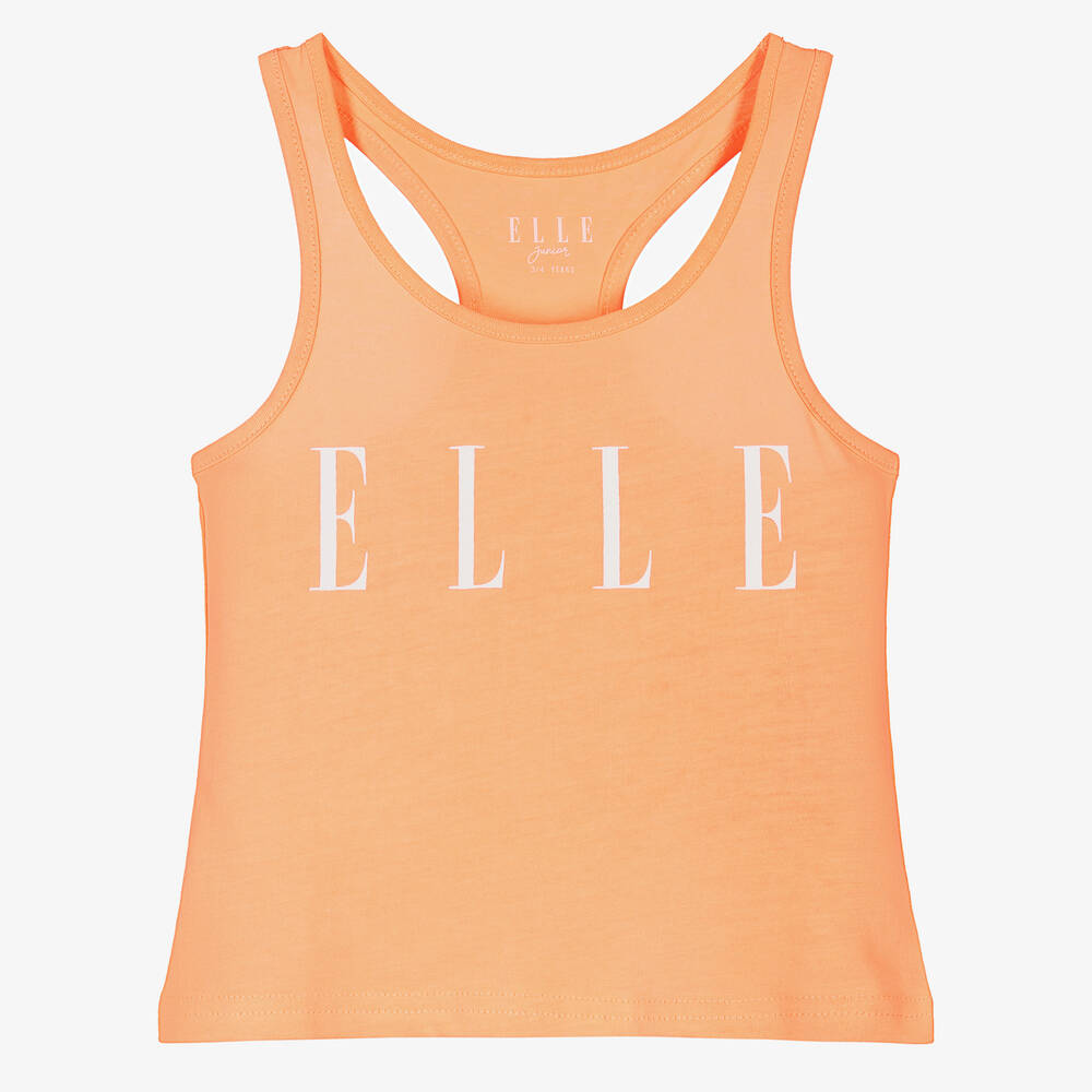 Elle - Girls Orange Vest Top | Childrensalon