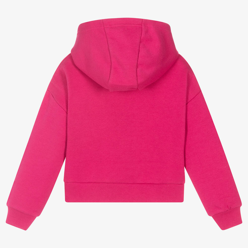 Elle Girls Pink Cotton Hoodie