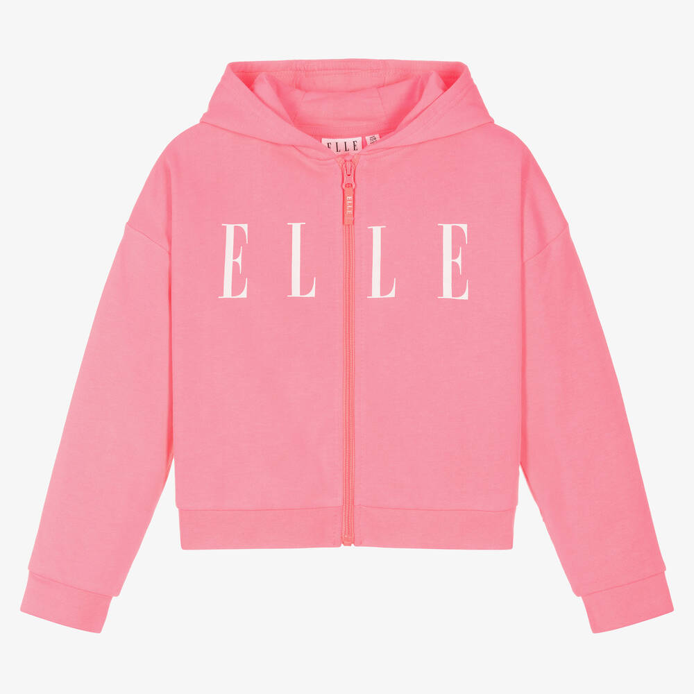 Elle - Girls Pink Zip-Up Top | Childrensalon