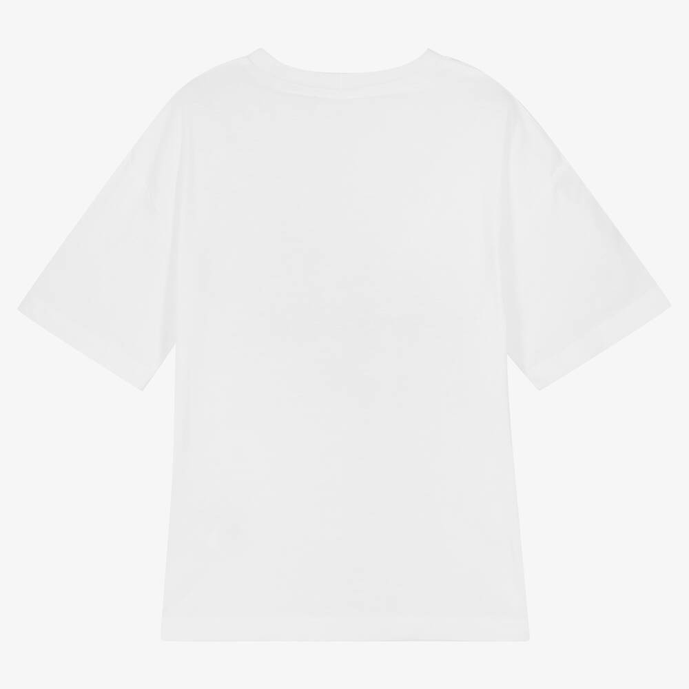 Elle-Girls White Cotton Logo T-Shirt | Childrensalon Outlet
