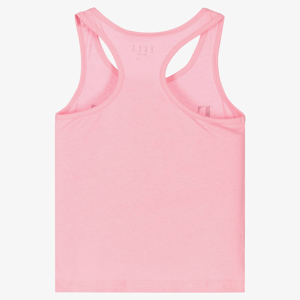 إيل-Pink Cotton Logo Vest Top | Childrensalon Outlet