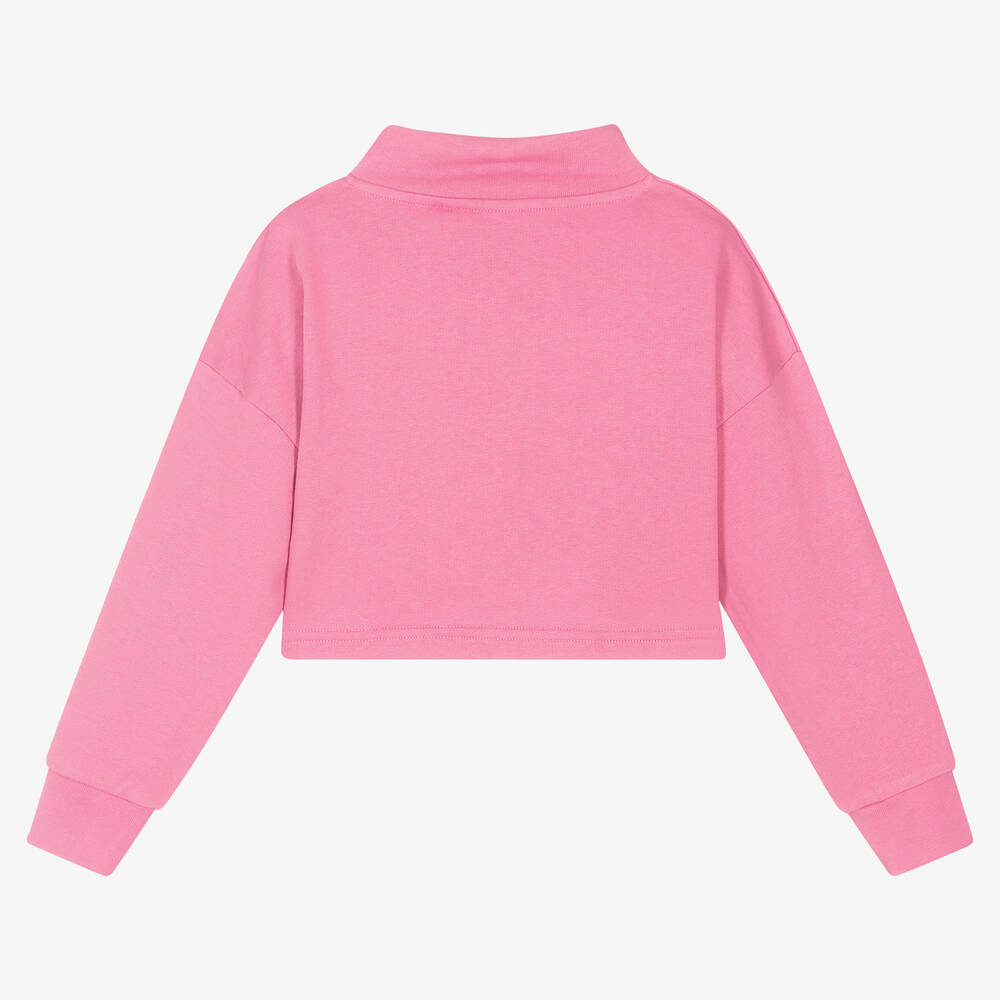 Elle Pink Half Zip Logo Sweatshirt