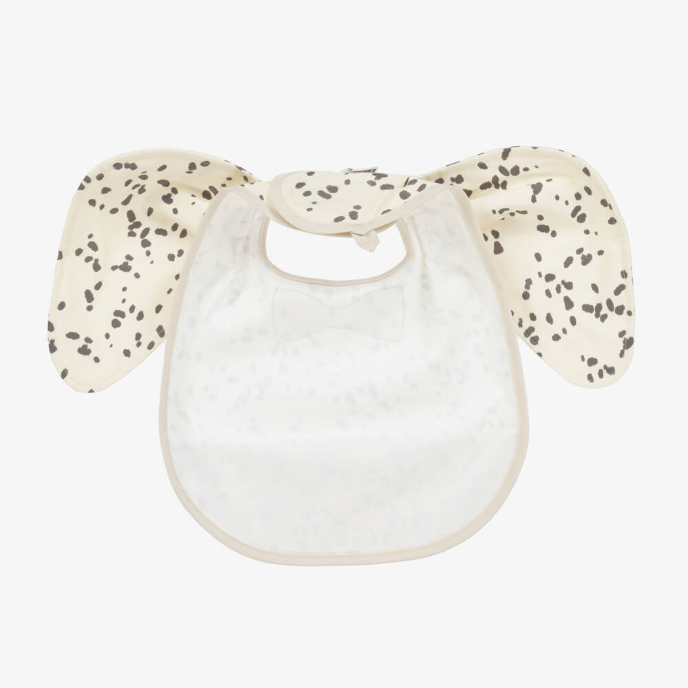 Elodie-Baby Boys Ivory Dalmatian Bib | Childrensalon Outlet