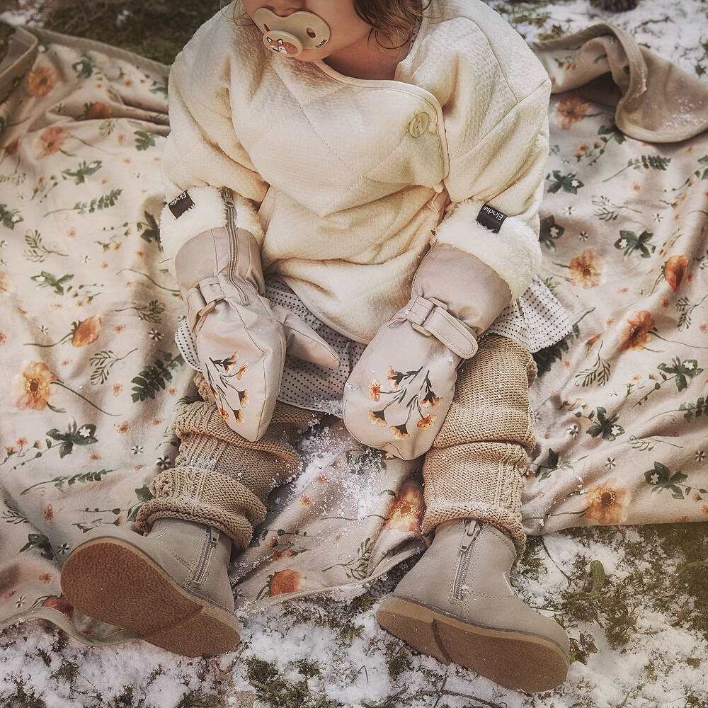 Elodie-Beige Velour Blanket (100cm) | Childrensalon Outlet