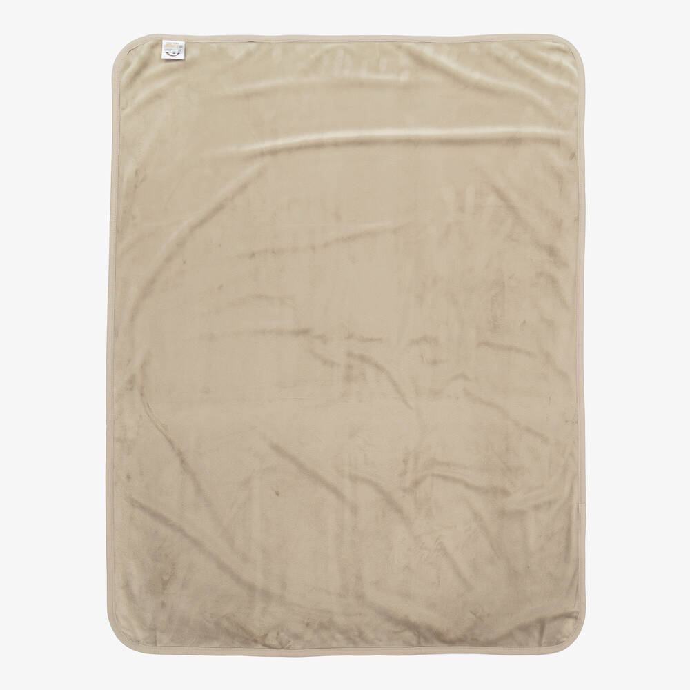 Elodie-Beige Velour Blanket (100cm) | Childrensalon Outlet
