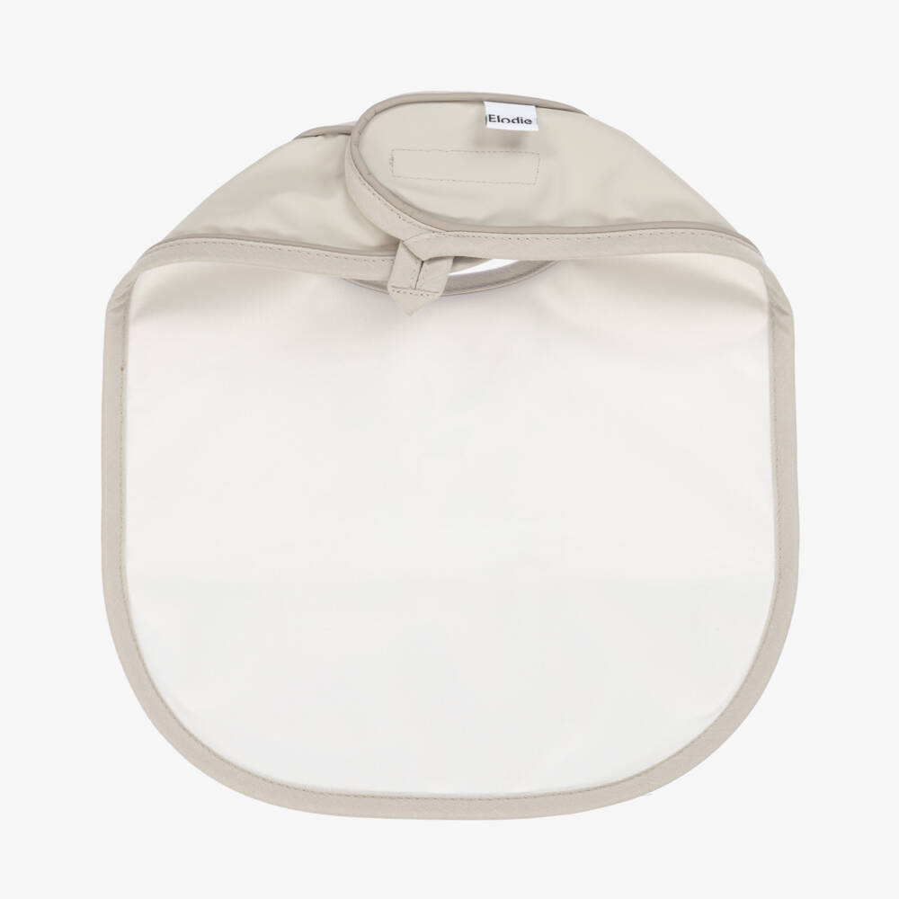 Elodie-Beige Wipe-Clean Bunny Bib | Childrensalon Outlet