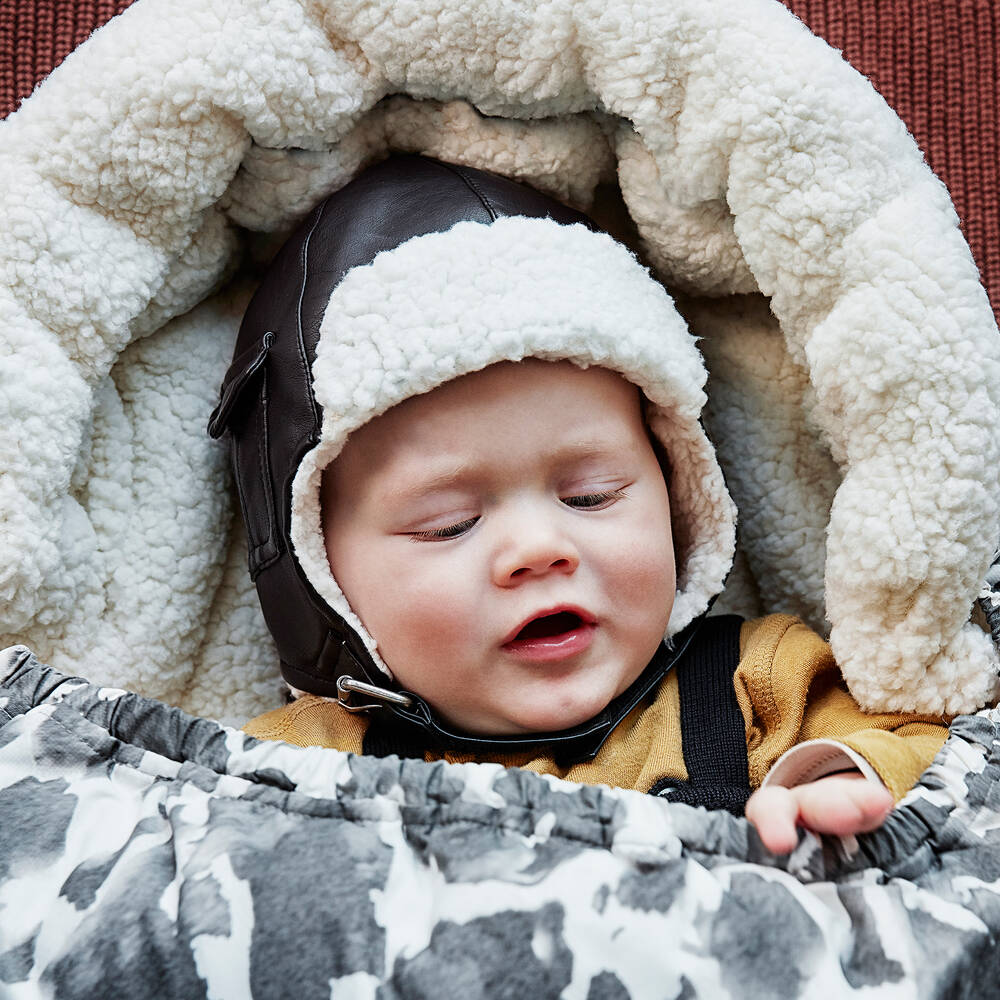 Elodie-قبعة أطفال ولادي جلد صناعي لون أسود | Childrensalon Outlet