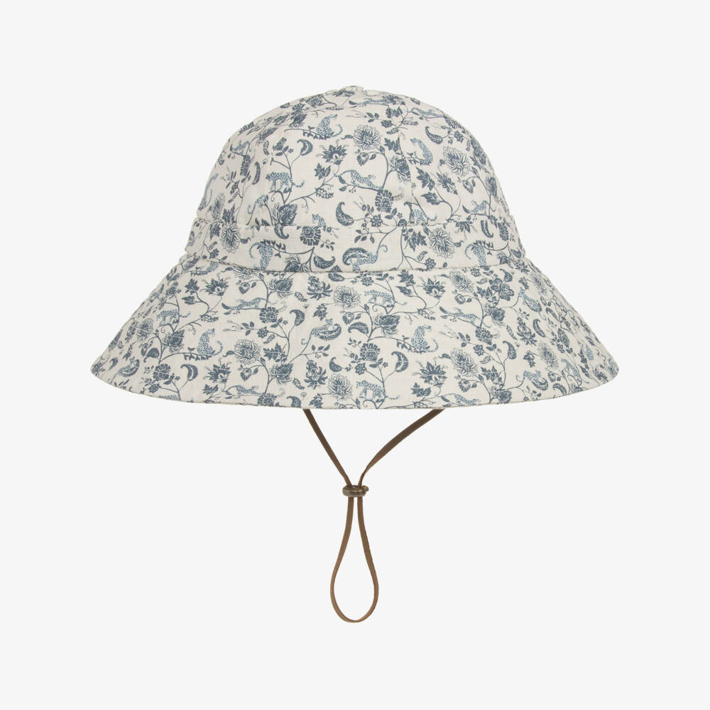 Elodie-Blue Floral Adventure Sun Hat | Childrensalon Outlet
