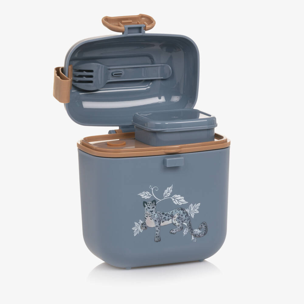 Elodie-Blue Leopard Lunch & Snack Box | Childrensalon Outlet