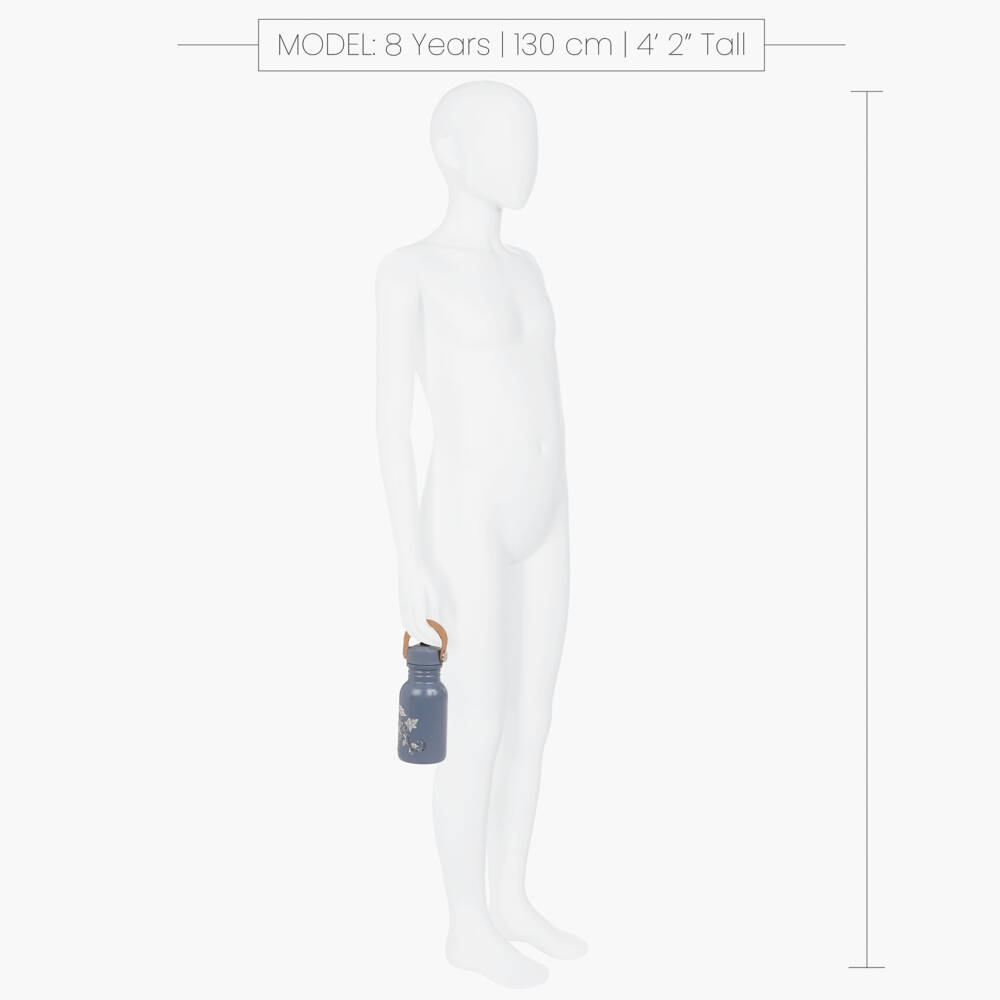 Elodie-Blue Leopard Water Bottle (16cm) | Childrensalon Outlet