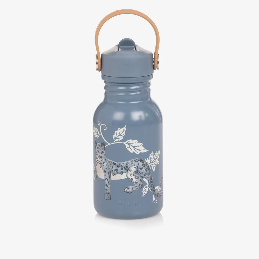 Elodie-Blue Leopard Water Bottle (16cm) | Childrensalon Outlet