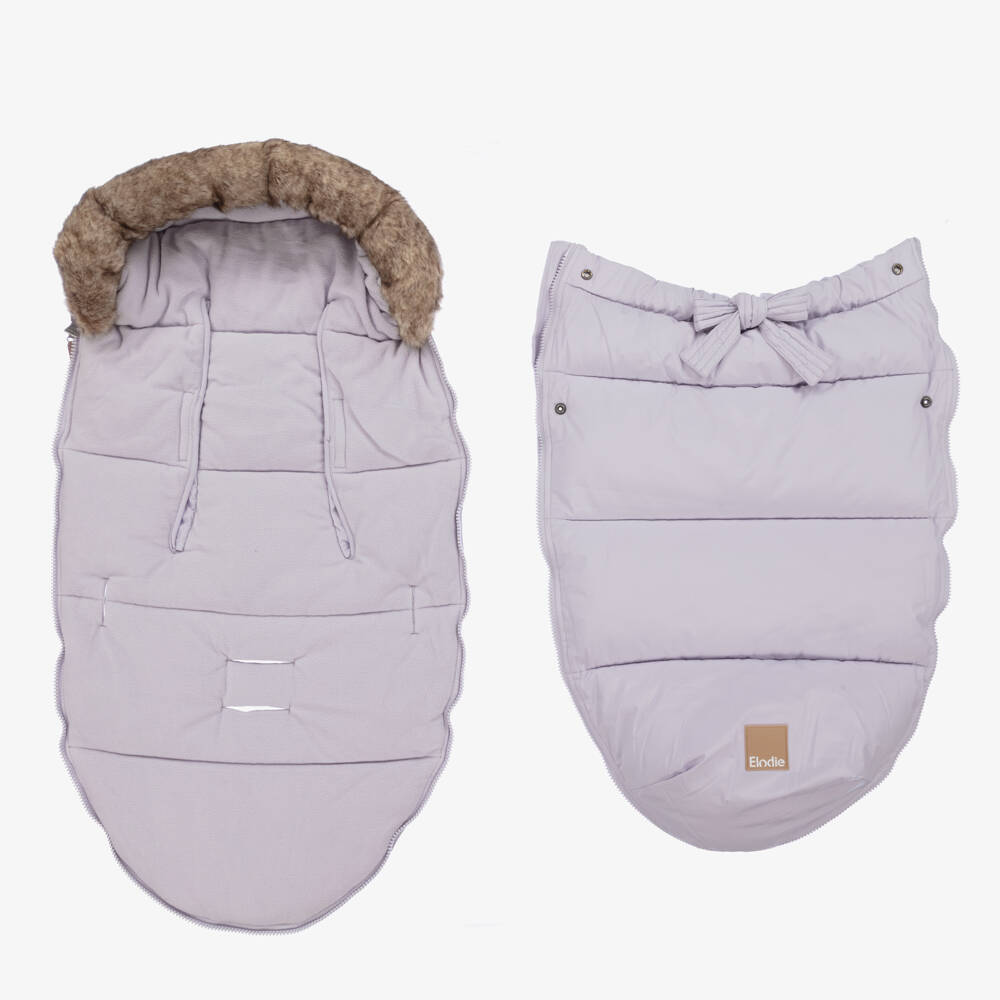 Elodie-Boys Cozy Lilac Foot Cocoon | Childrensalon Outlet
