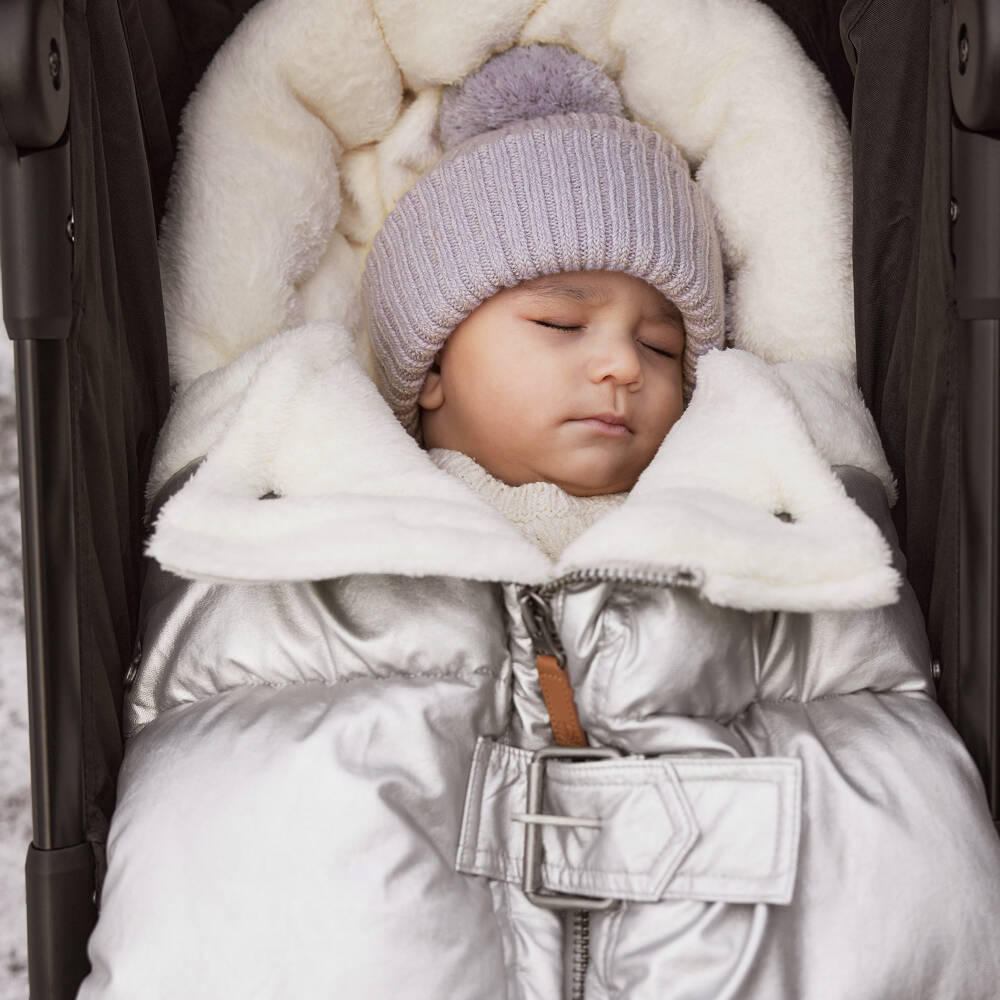 Elodie-Boys Cozy Silver Sheen Footmuff | Childrensalon Outlet