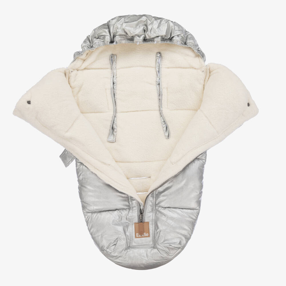 Elodie-Boys Cozy Silver Sheen Footmuff | Childrensalon Outlet