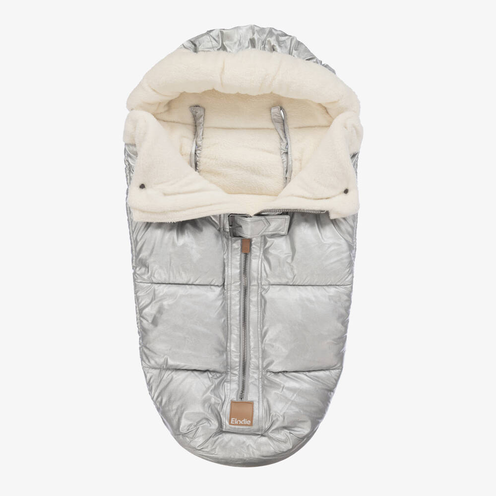 Elodie-Boys Cozy Silver Sheen Footmuff | Childrensalon Outlet