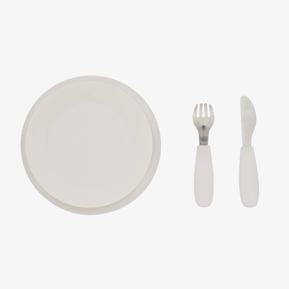 Elodie-Boys Dalmatian Dining Set - White | Childrensalon Outlet
