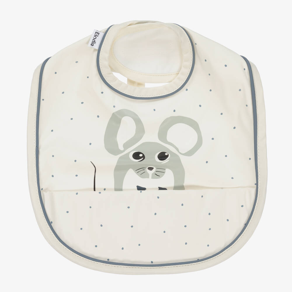 Elodie-Кремовый слюнявчик с мышкой для малышей | Childrensalon Outlet
