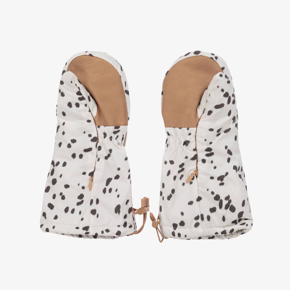 Elodie-Boys Ivory Spotty Cozy Mittens | Childrensalon Outlet