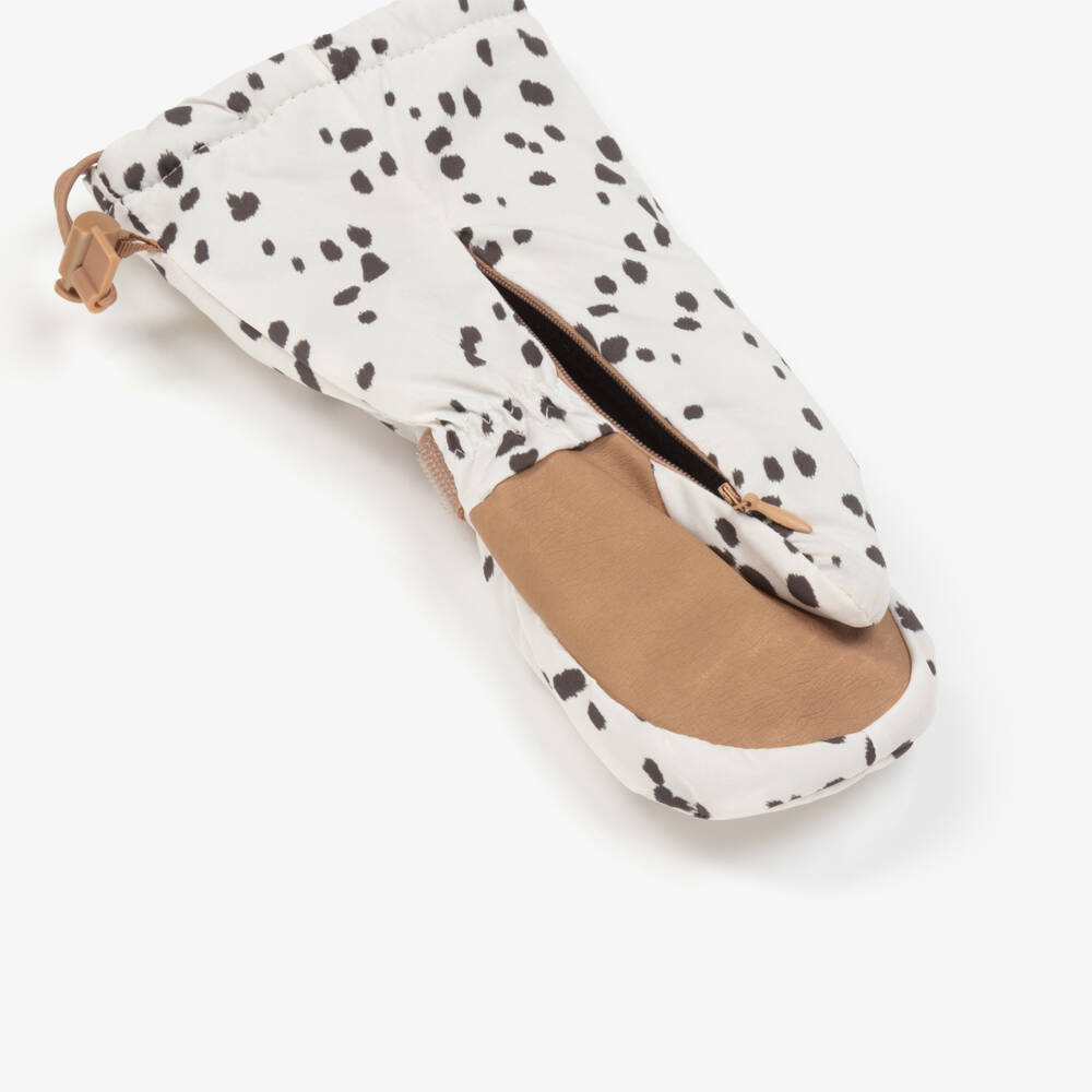 Elodie-Boys Ivory Spotty Cozy Mittens | Childrensalon Outlet