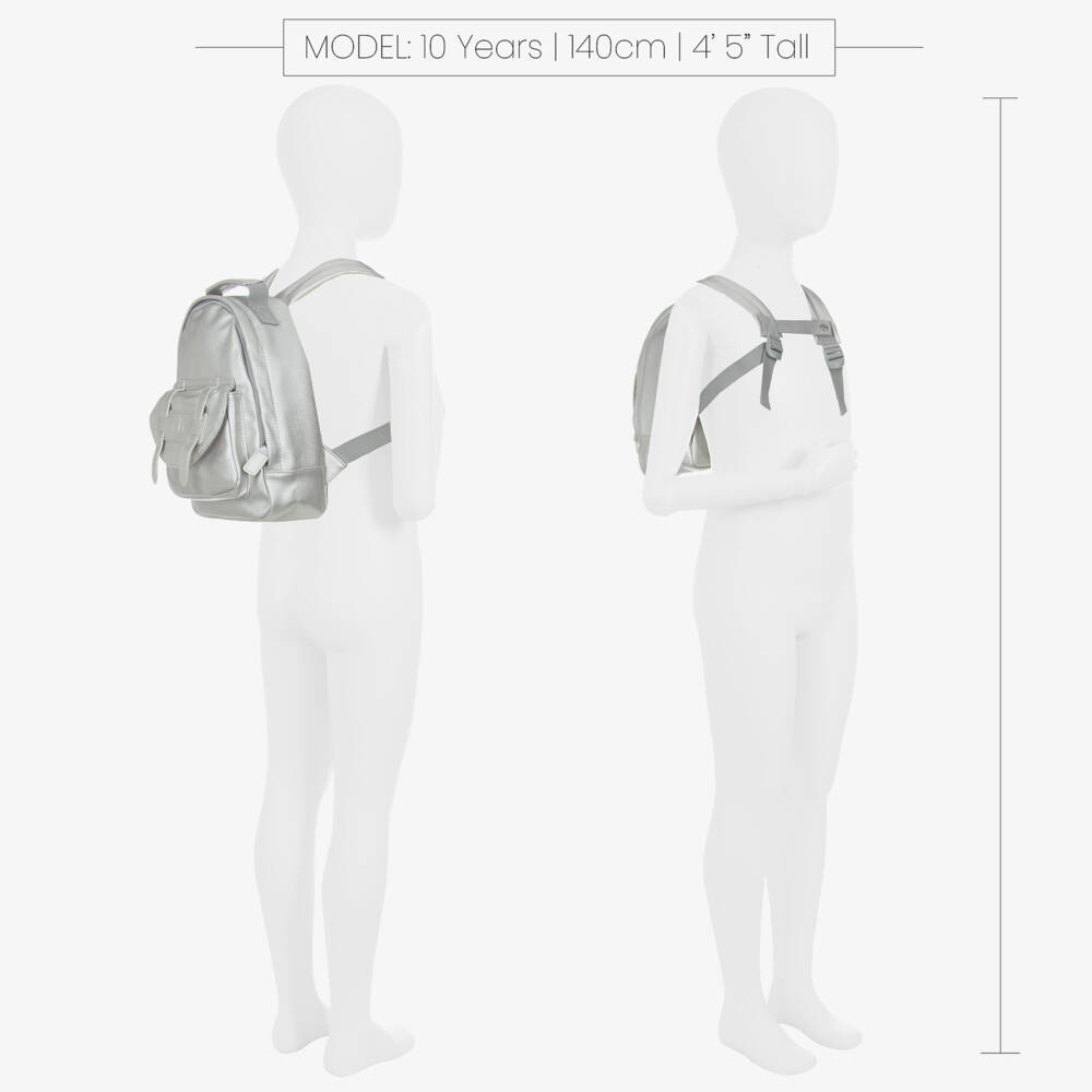 Elodie-Boys Metallic Silver Mini Backpack | Childrensalon Outlet