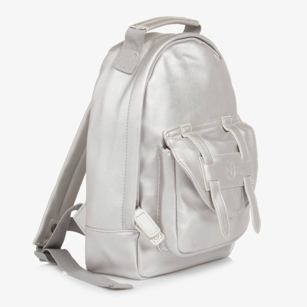 Elodie-Boys Metallic Silver Mini Backpack | Childrensalon Outlet