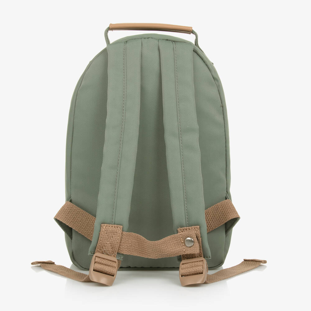 Elodie-Boys Silky Green Canvas Rucksack | Childrensalon Outlet