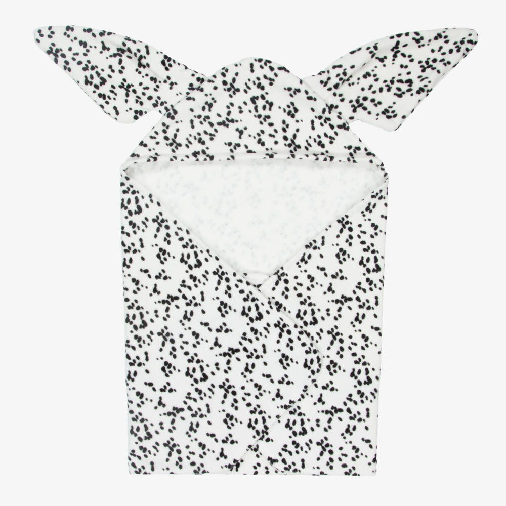 Elodie-Boys White Dog-Print Hooded Towel | Childrensalon Outlet