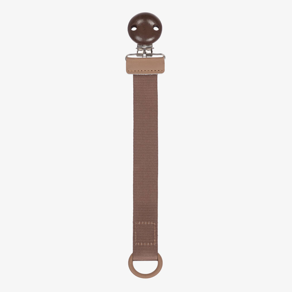 Elodie - Brown Pacifier Clip (23cm) | Childrensalon