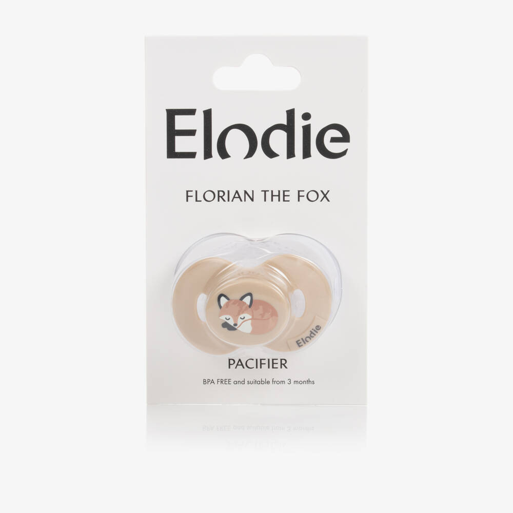 Elodie-Girls Beige Fox Pacifier | Childrensalon Outlet