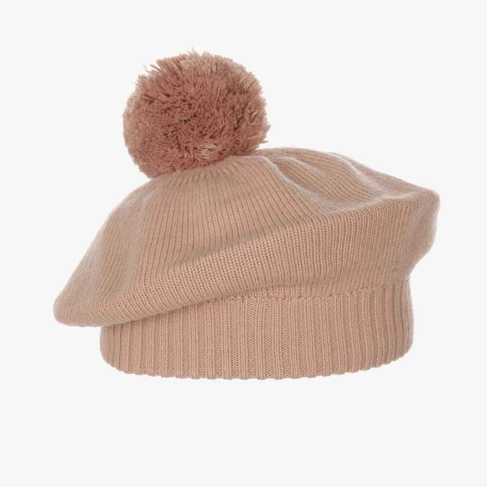 Elodie-Girls Dusky Pink Wool Hat | Childrensalon Outlet
