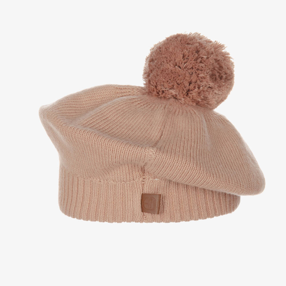 Elodie-Girls Dusky Pink Wool Hat | Childrensalon Outlet